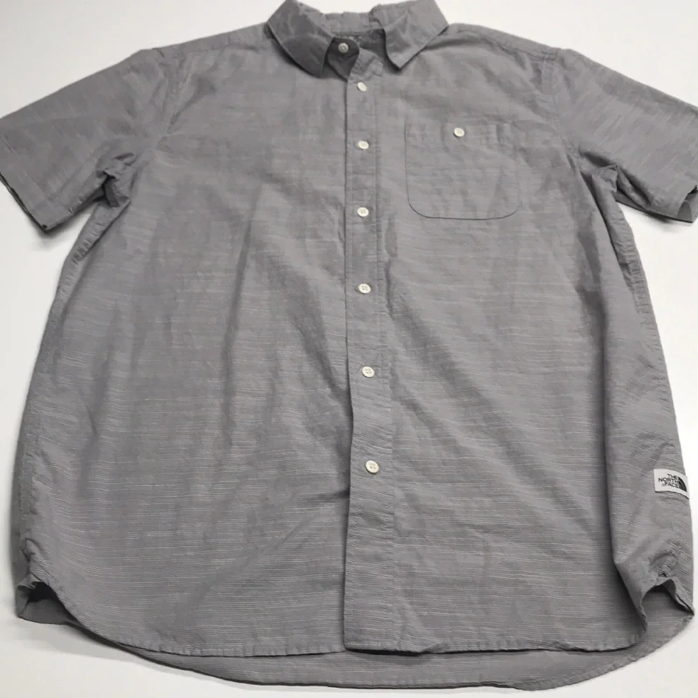 The North Face Gray Casual Button-Down Shirt